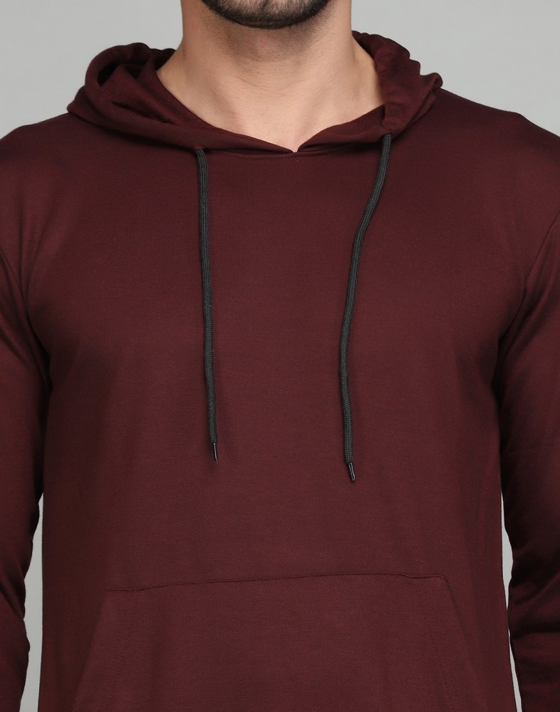 Maroon hot sale plain hoodie