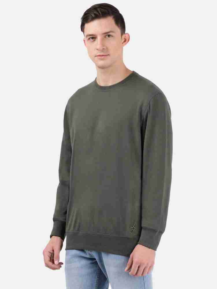 Jockey 2716 Men's Super Combed Cotton French Terry Solid Sweatshirt with  Ribbed Cuffs