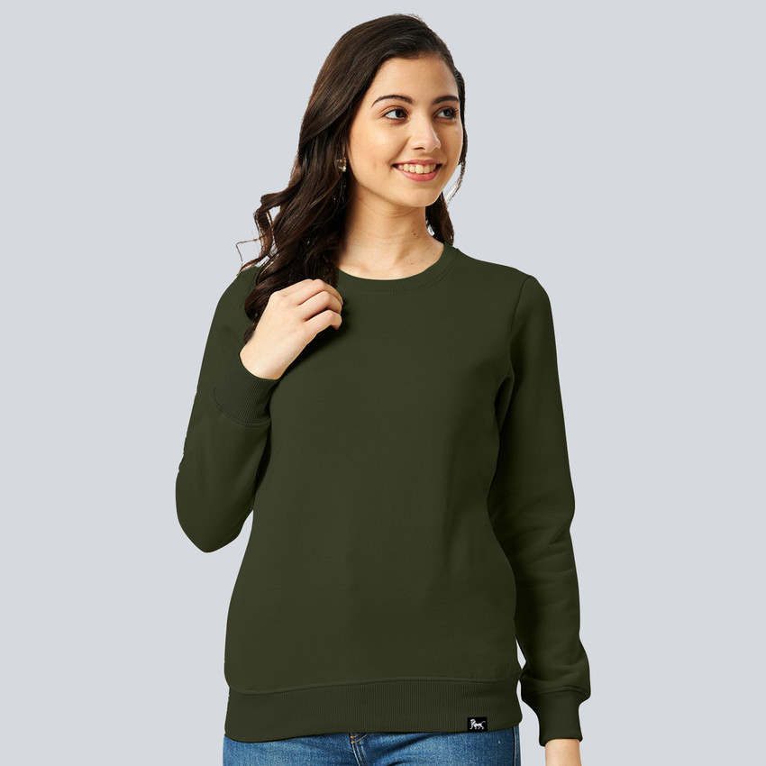 Smart Colors Full Sleeve Solid Women Sweatshirt Buy Smart Colors