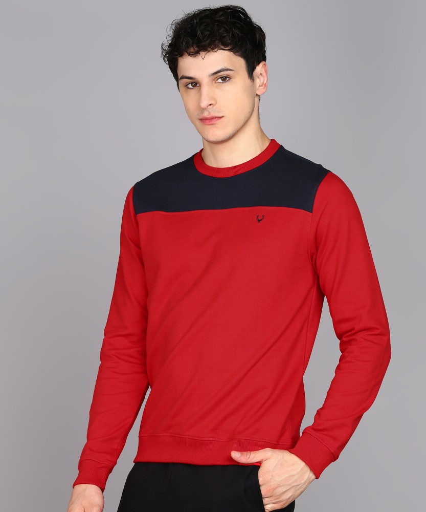 Allen solly red online sweatshirt