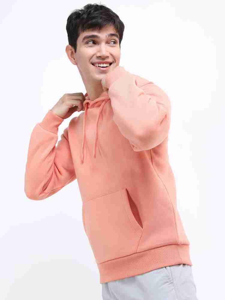 Peach colour hoodie top mens