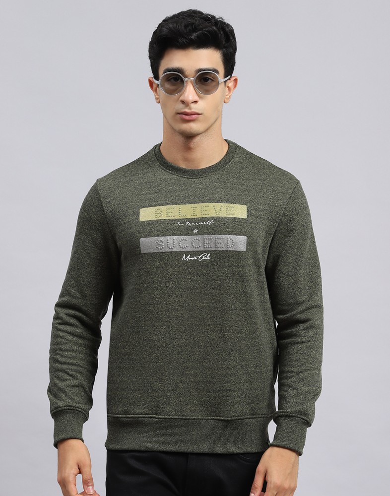 MONTE CARLO Full Sleeve Solid Men Sweatshirt - Buy MONTE CARLO Full Sleeve Solid  Men Sweatshirt Online at Best Prices in India