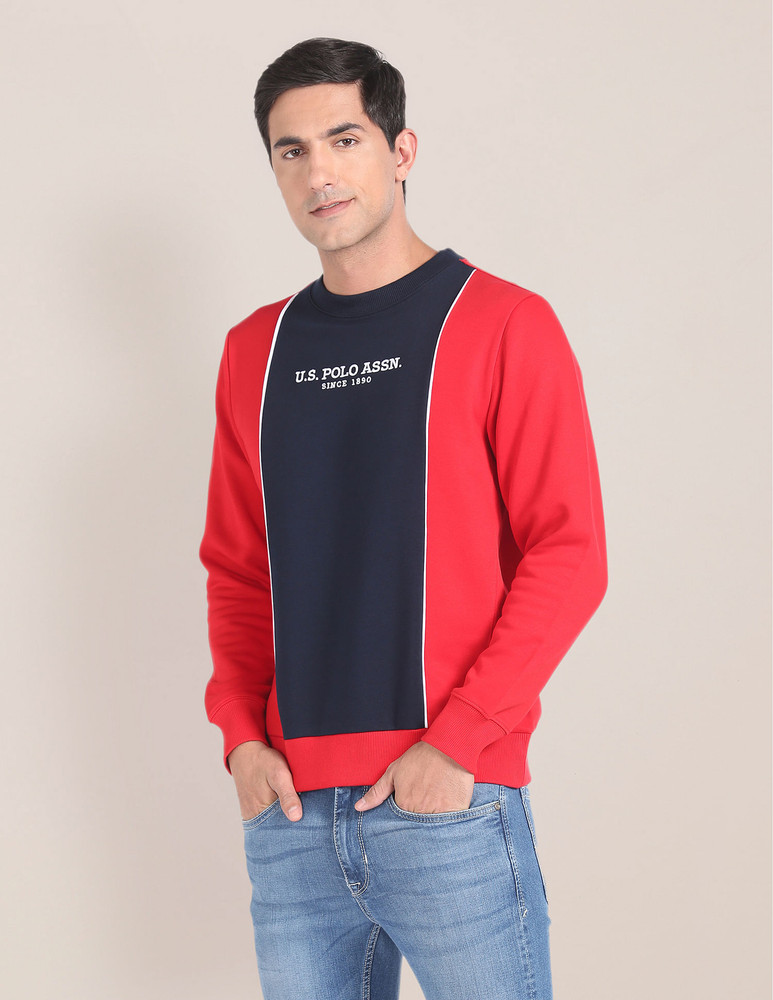 U.S. POLO ASSN. Full Sleeve Color Block Men Sweatshirt Buy U.S