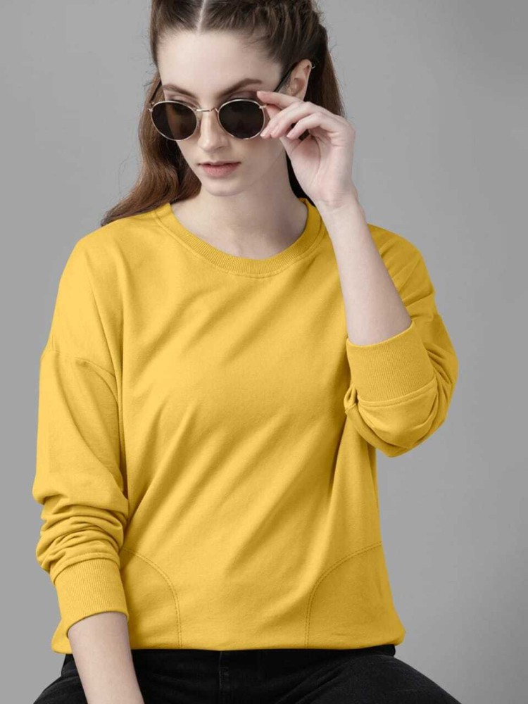 FIONAA TRENDZ Full Sleeve Solid Women Sweatshirt - Buy FIONAA TRENDZ Full  Sleeve Solid Women Sweatshirt Online at Best Prices in India