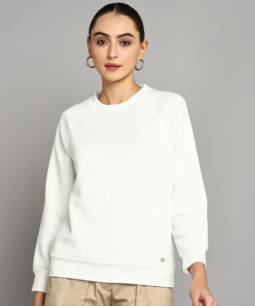 Allen solly hotsell white sweatshirt