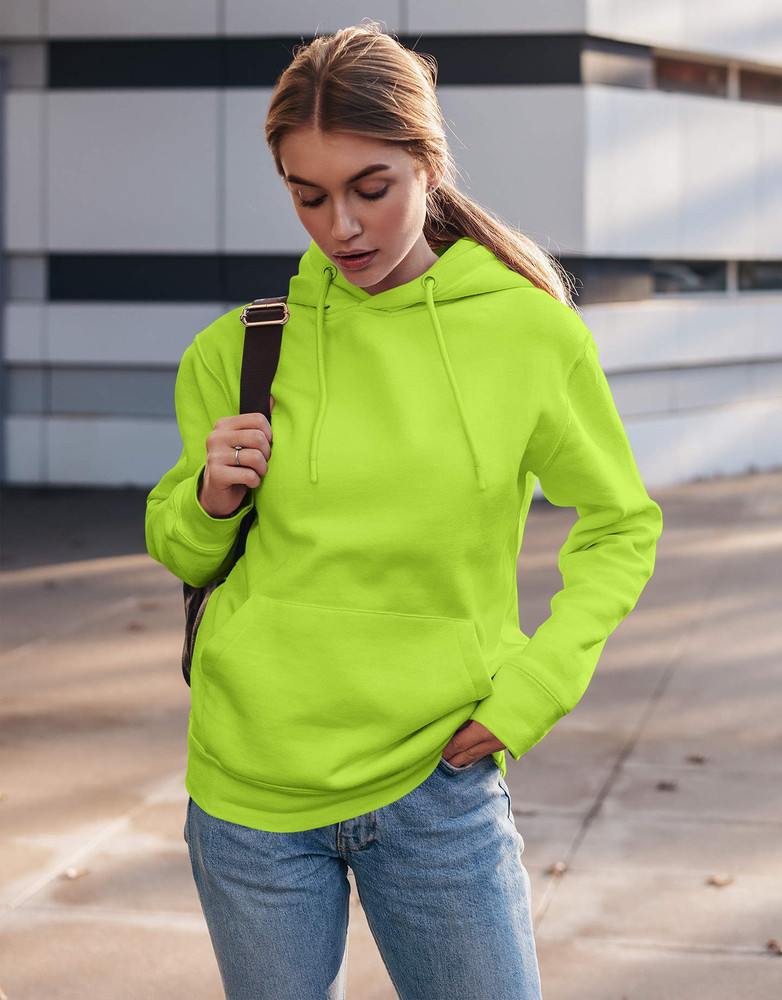 Neon green hoodie women's on sale