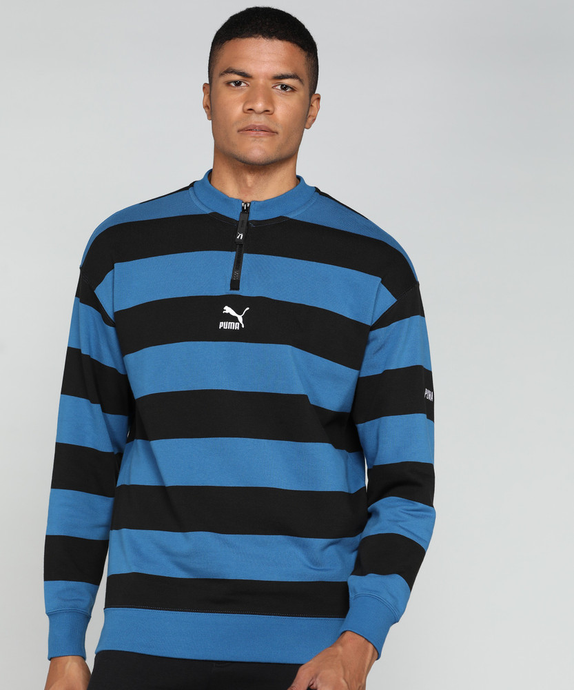 Puma striped outlet sweatshirt