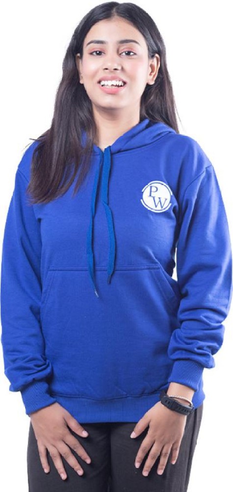 Buy Campus Sutra Royal Blue Womens Zipper Hoodie