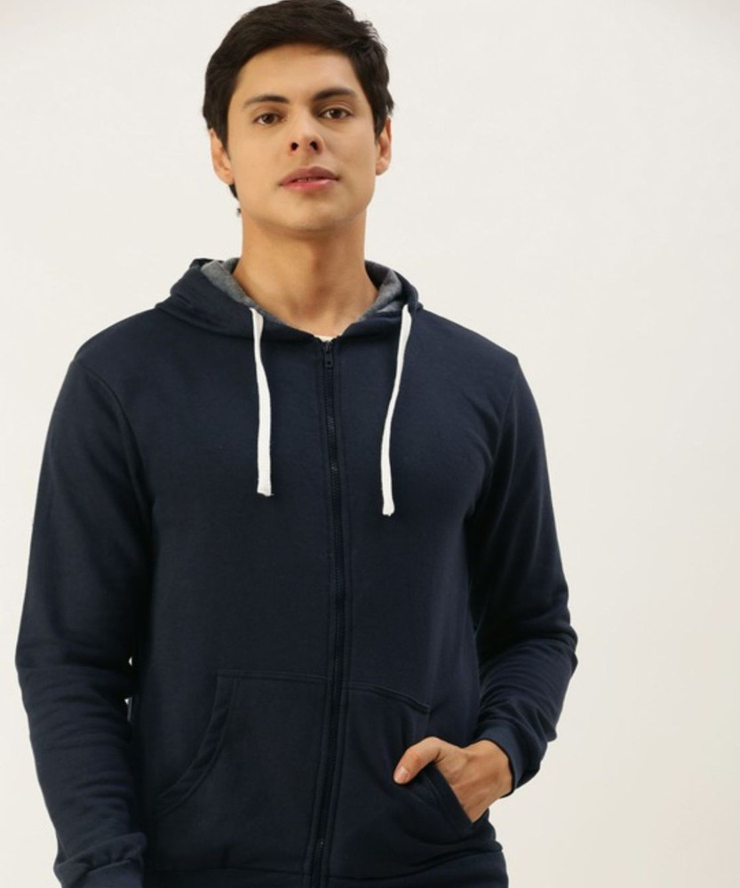 Campus sutra full clearance sleeve solid men's sweatshirt