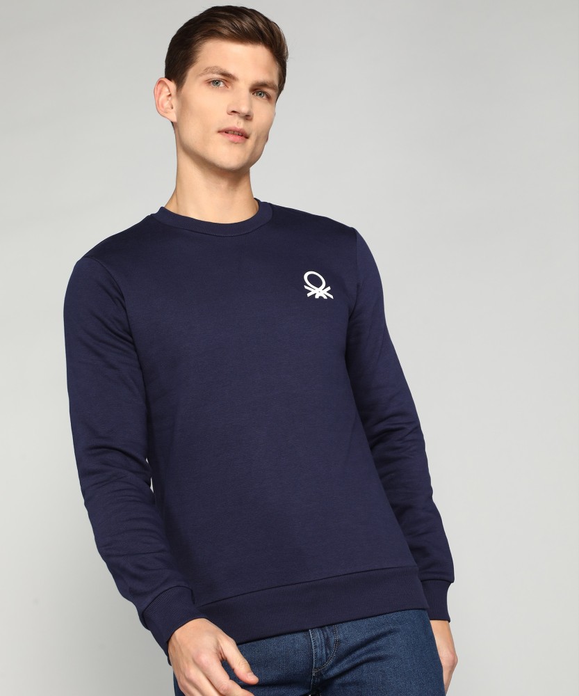 United Colors of Benetton Full Sleeve Solid Men Sweatshirt - Buy
