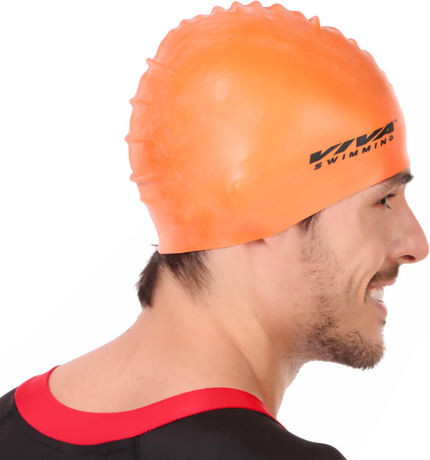 Orange swimming hat on sale