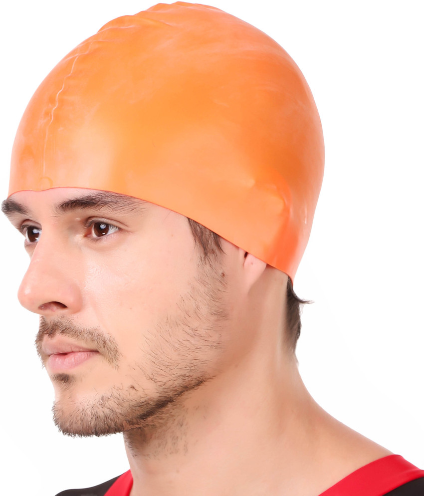 Orange swimming hat on sale