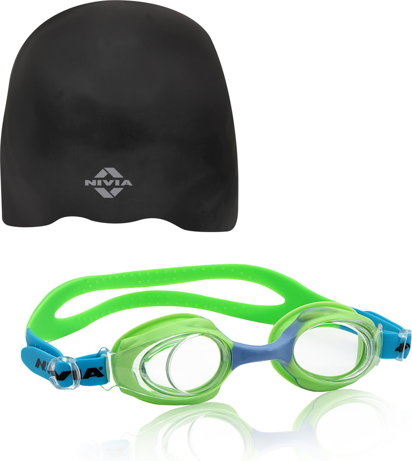 Swimming cap and goggles in flipkart on sale