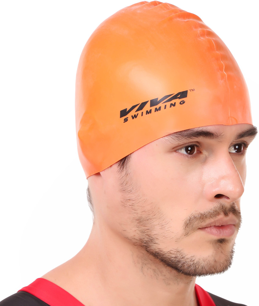 Orange swim cap top