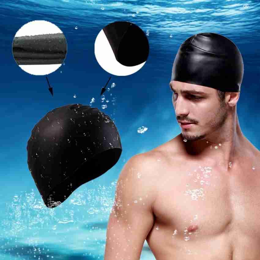 Swim Caps Cover Ears (2 Pack) Unisex Swim Caps Durable Flexible Silicone Swimming  Hats For Women Men Kids Adults, With Ear Plugs&nose Clip Bathing Swi