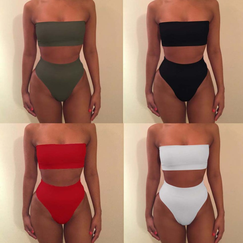 Lyla Womens Bandage Bikini Set Push-up Padded Swimsuit Swimwear S