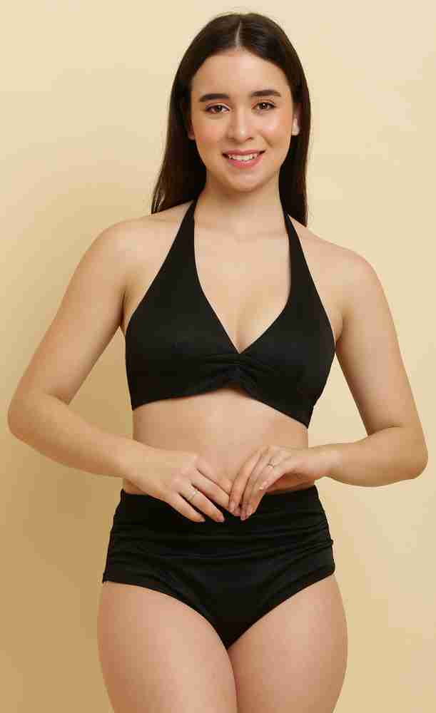 水着・ラッシュガード ER emma SWIMWEAR / BLK size S ラッシュガードつき ボーダー 水着 4点セット | ONEKOSAMA OINUSAMA
