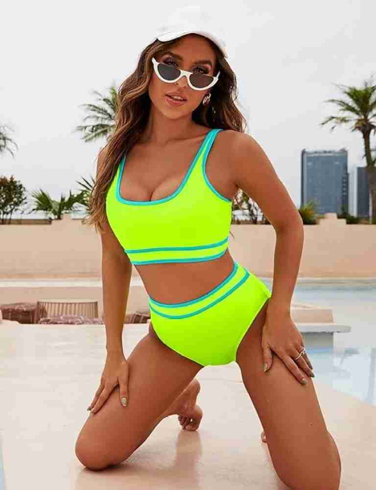 HAMMAD FASHION HMD_032_Light Green _S Solid Women Swimsuit - Buy HAMMAD  FASHION HMD_032_Light Green _S Solid Women Swimsuit Online at Best Prices  in India