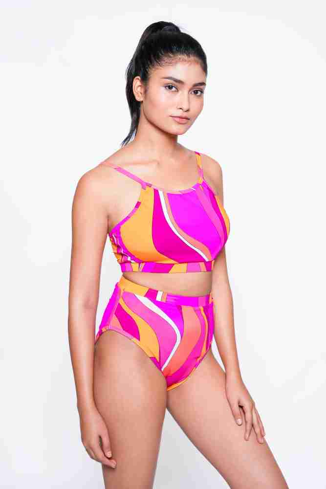 Logut Floral printed Padded Bikini Top & Floral Printed full coverage –  Logut Swimwear