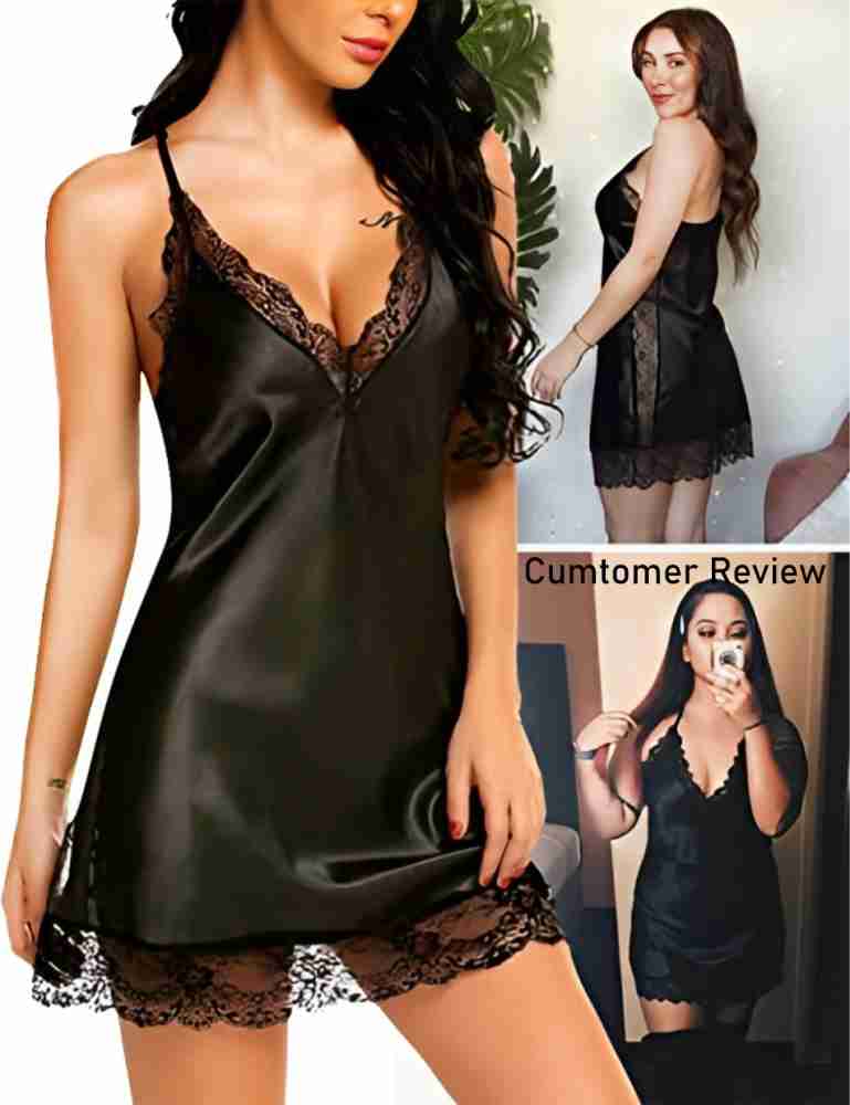 Buy KLOVVY Women Nighties/Nightwear/Sleepwear/Resortwear/Nighty Set/Women  Night Dress In Black Color Online at Best Prices in India - JioMart.