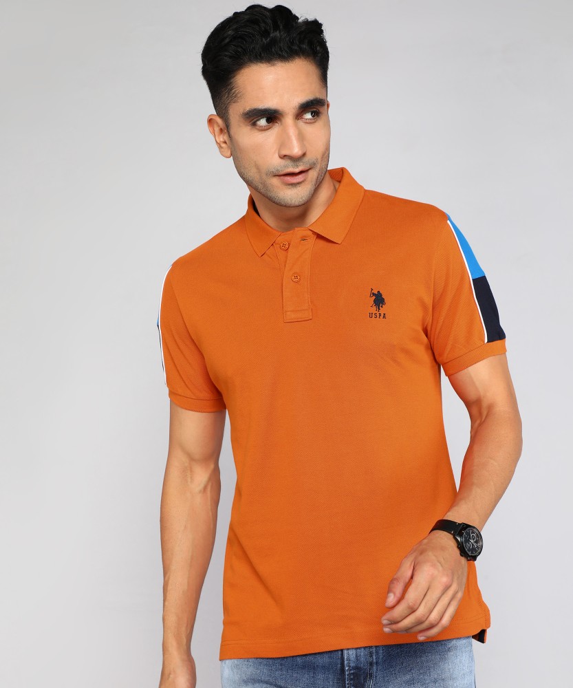 us polo assn orange t shirt