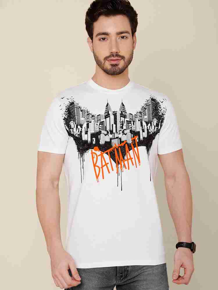 BATMAN By Free Authority Printed Men Round Neck White T Shirt Buy BATMAN By Free Authority Printed Men Round Neck White T Shirt Online at Best Prices in India Flipkart