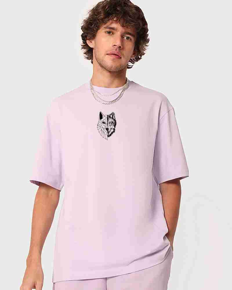 Kshs Typography Men Round Neck Purple T-shirt