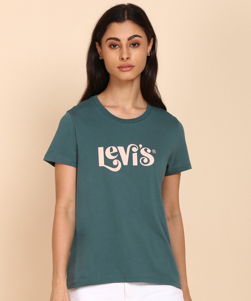 LEVI S Printed Women Round Neck Green T Shirt Buy LEVI S Printed Women Round Neck Green T Shirt Online at Best Prices in India Flipkart