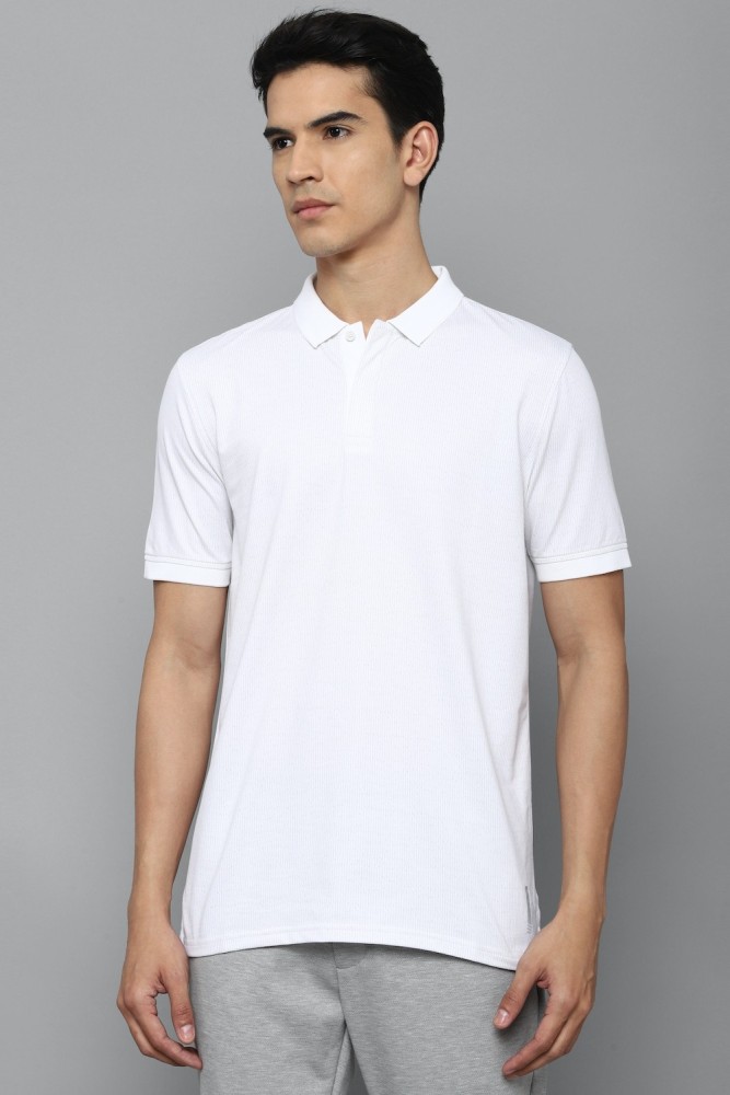 LOUIS PHILIPPE Printed Men Polo Neck White T-Shirt - Buy LOUIS