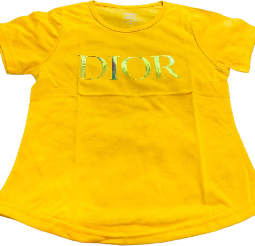 yellow dior t shirt
