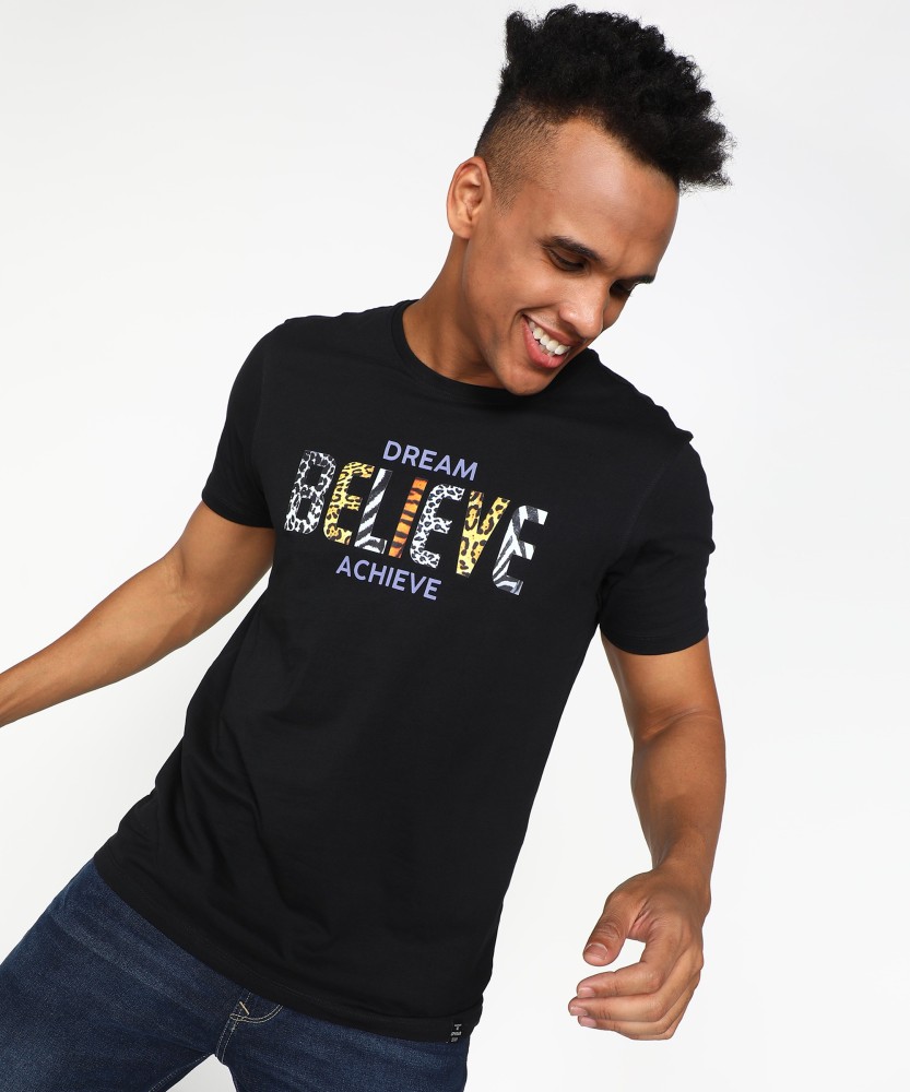 Buy Believe Black T-shirt for Men Online in India -Beyoung