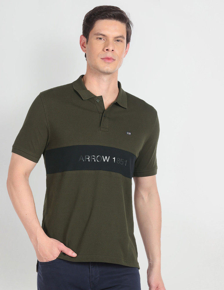 Arrow Sport Striped Men Polo Neck Green T Shirt Buy Arrow Sport Striped Men Polo Neck Green T Shirt Online at Best Prices in India Flipkart