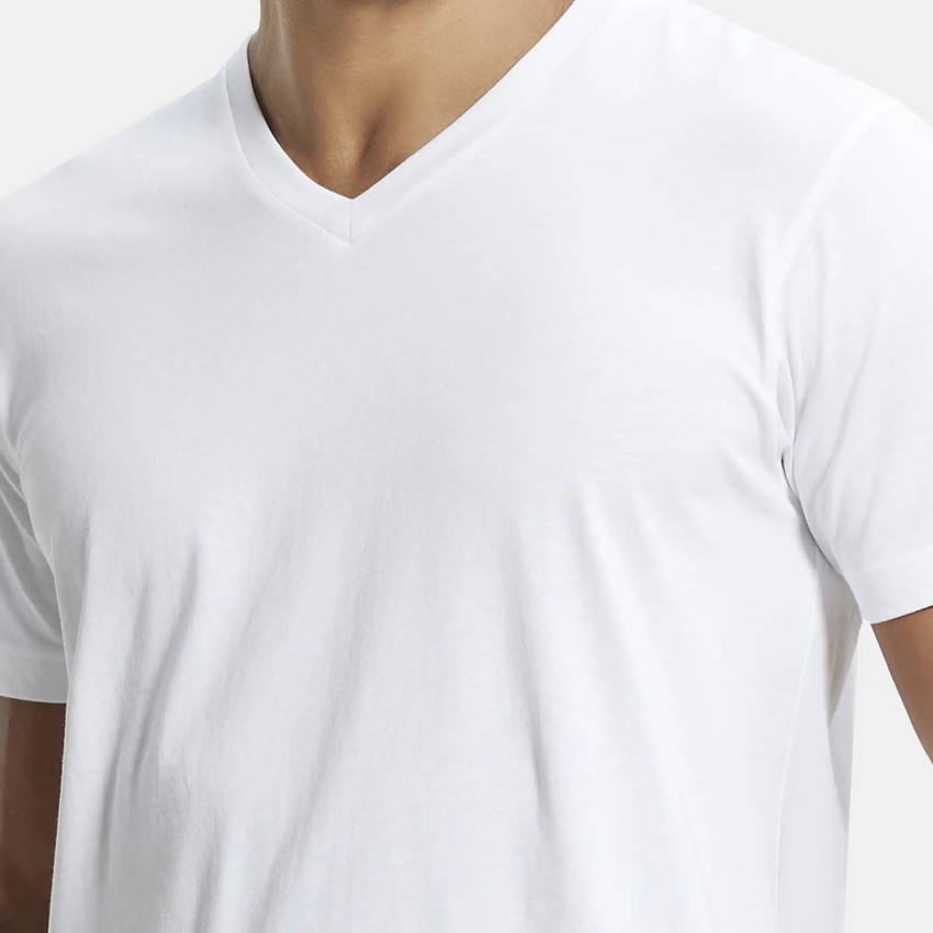 Jockey v neck white t shirt hotsell