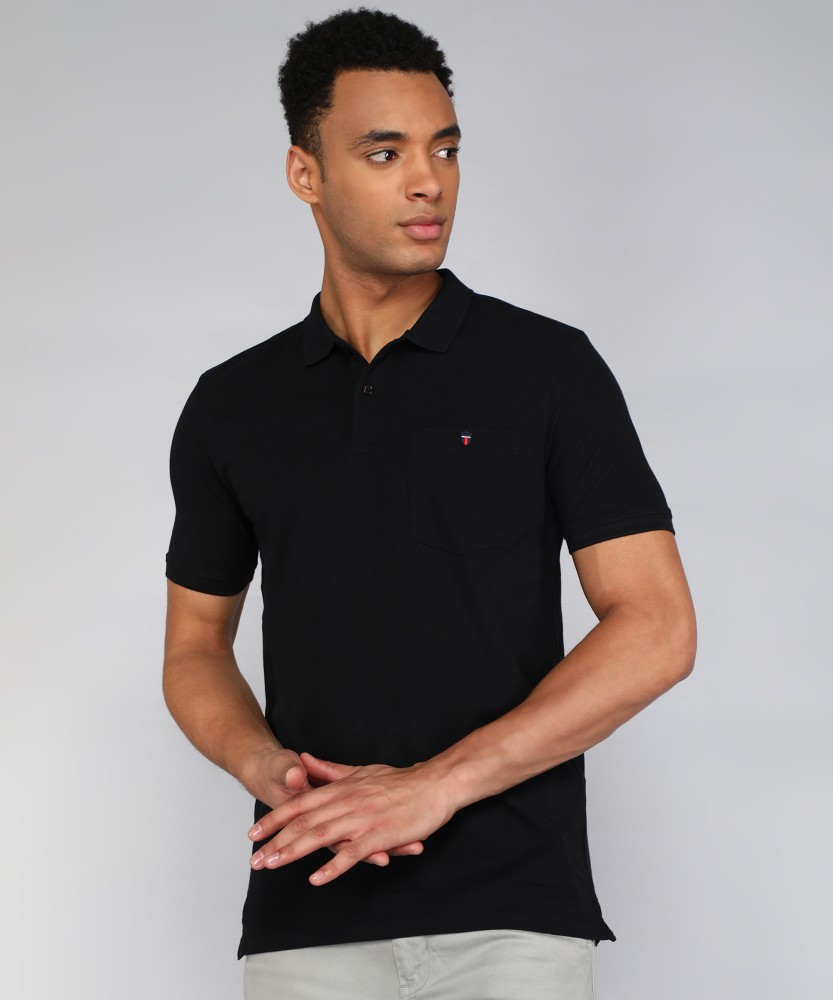 Louis Philippe Jeans Printed Men Polo Neck Black T-Shirt - Buy Louis  Philippe Jeans Printed Men Polo Neck Black T-Shirt Online at Best Prices in  India