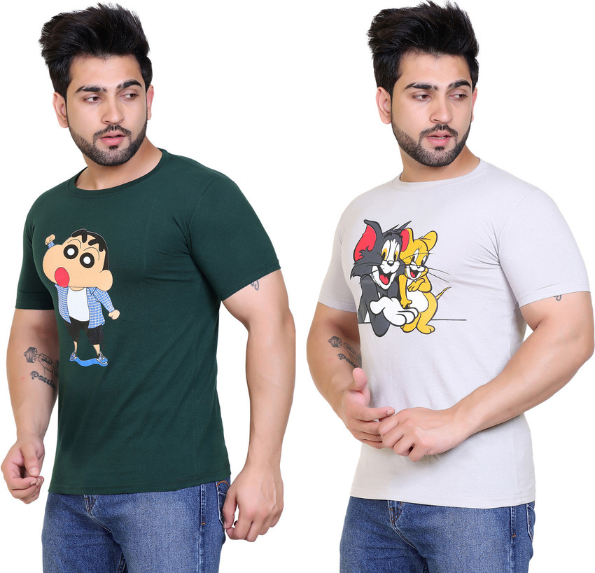 COMPANY ME Cartoon Men Round Neck Dark Green Grey T Shirt Buy COMPANY ME Cartoon Men Round Neck Dark Green Grey T Shirt Online at Best Prices in India Flipkart