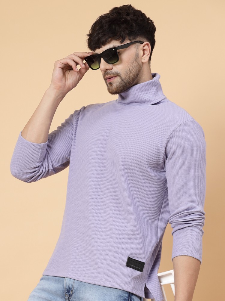 Mens purple 2024 turtleneck shirt