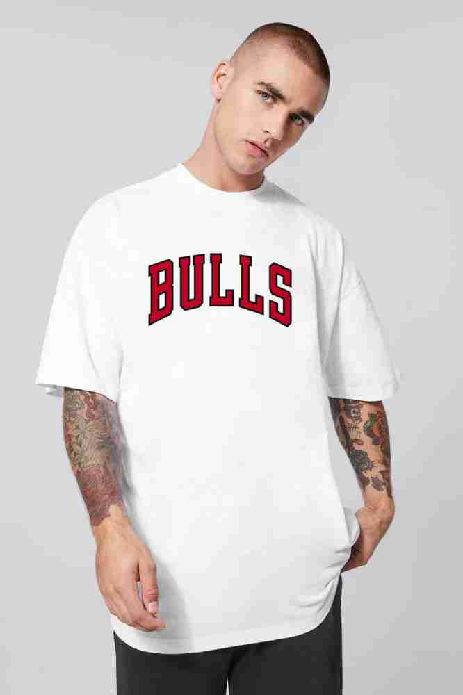 Cotton Maroon 23 bulls Oversize Drop Shoulder T-shirt, Round Neck