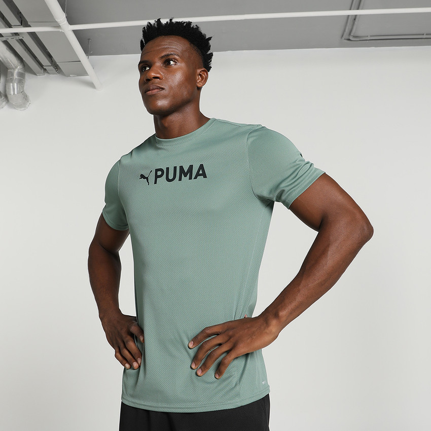 PUMA Printed Men Round Neck Green T Shirt Buy PUMA Printed Men