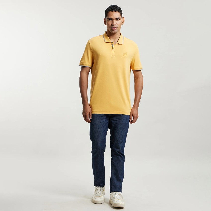 JOCKEY Solid Men Polo Neck Orange T-Shirt - Buy Burnt Gold JOCKEY Solid Men  Polo Neck Orange T-Shirt Online at Best Prices in India