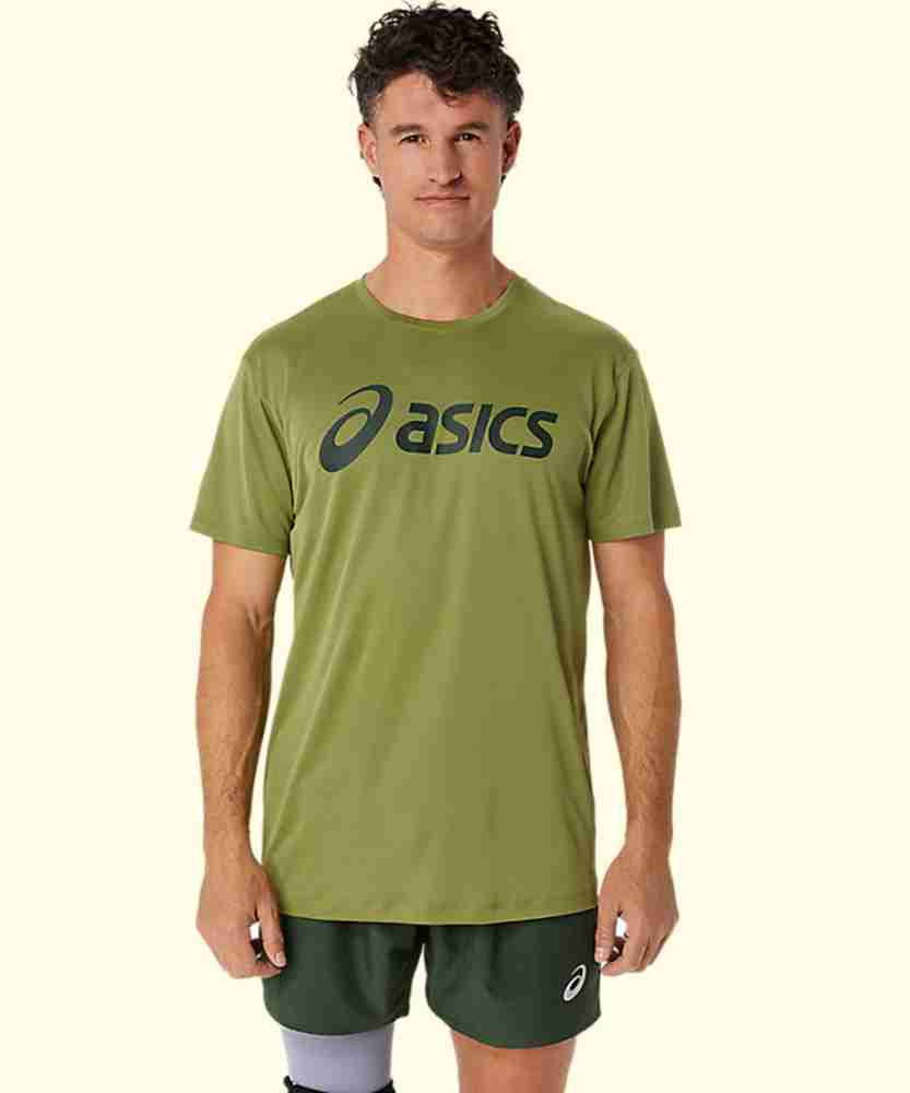 Asics Printed Men Round Neck Green T Shirt Buy Asics Printed Men Round Neck Green T Shirt Online at Best Prices in India Flipkart