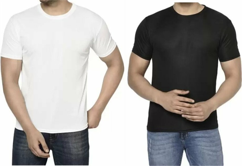 COOL IN COOL Solid Men Round Neck Black White T Shirt Buy COOL IN COOL Solid Men Round Neck Black White T Shirt Online at Best Prices in India Flipkart