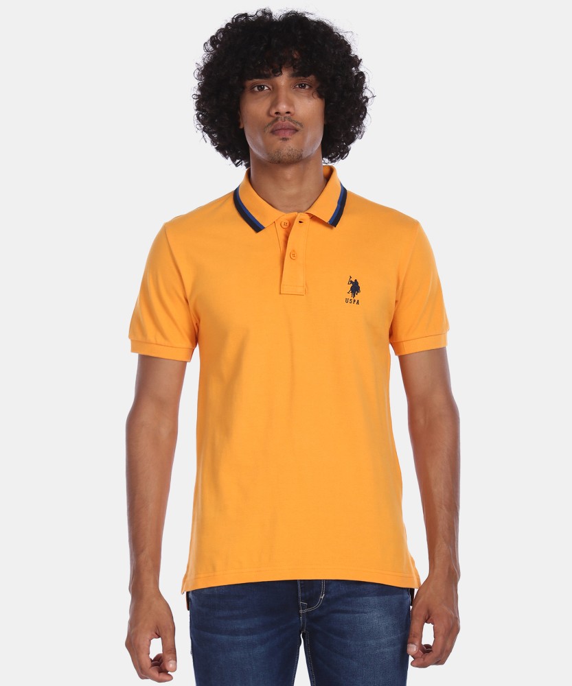 Mens mustard polo neck hotsell