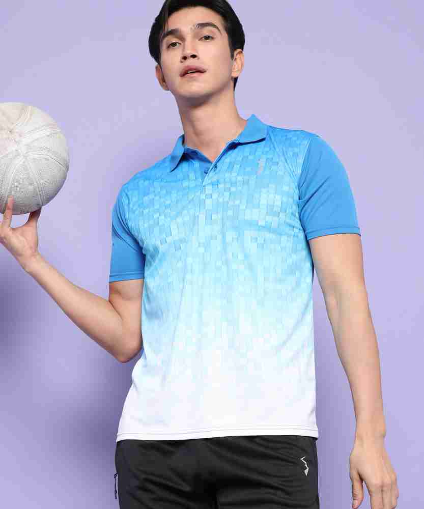 CAMPUS SUTRA Printed Men Polo Neck Blue T-Shirt - Buy CAMPUS SUTRA 