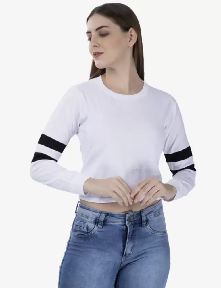white full sleeve t shirt flipkart