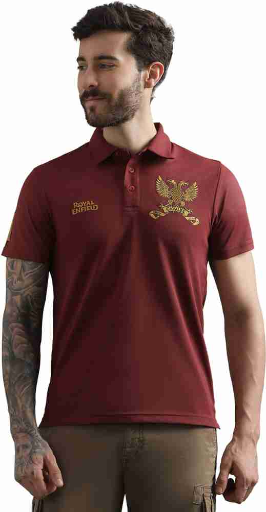 ROYAL ENFIELD Solid Men Polo Neck Maroon T Shirt Buy ROYAL ENFIELD Solid Men Polo Neck Maroon T Shirt Online at Best Prices in India Flipkart