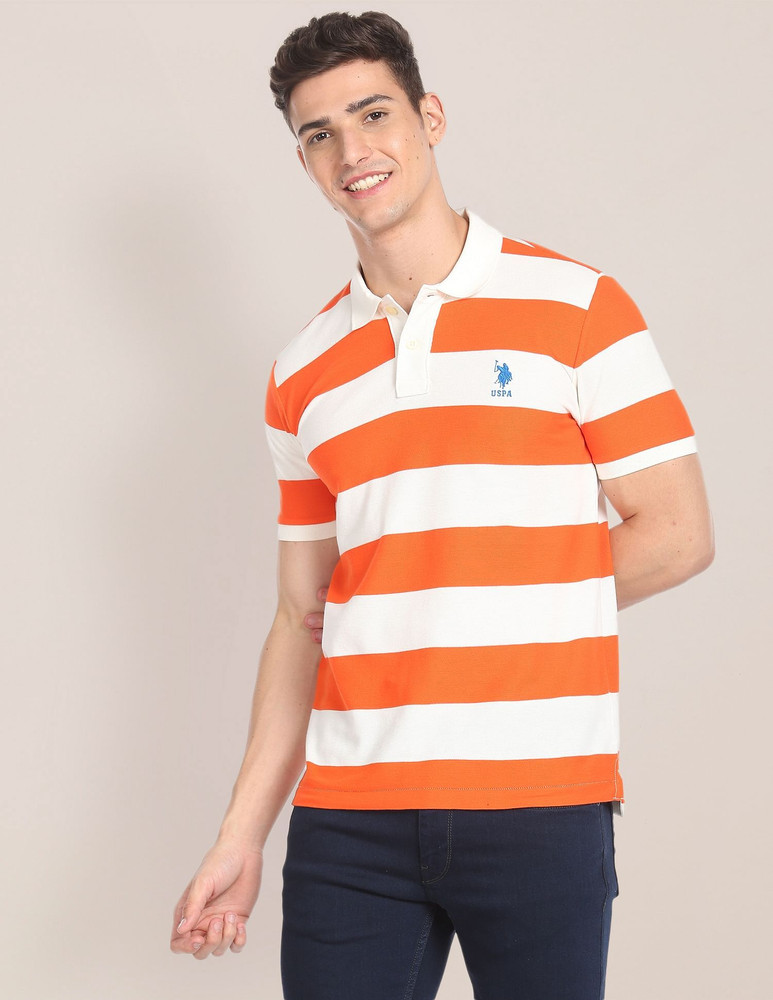 white and orange t shirt mens