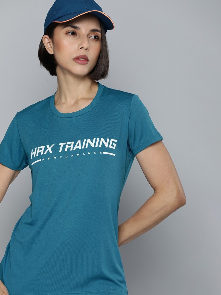 Buy HRX By Hrithik Roshan Women Navy Blue & Grey Printed Rapid Dry