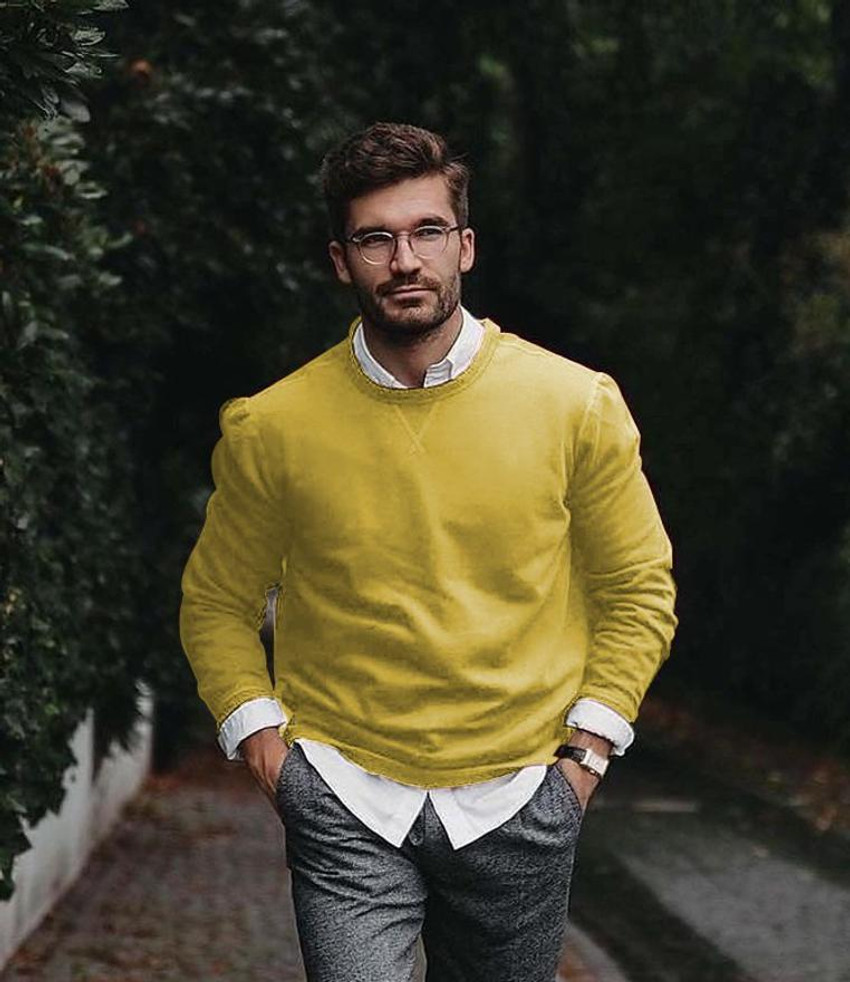 Yellow polo new arrivals neck mens