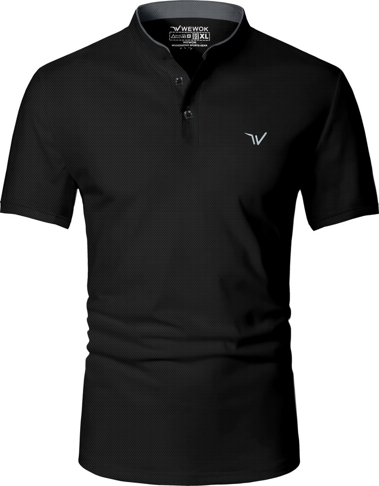 MENTIFIC Self Design Men Mandarin Collar Black T Shirt Buy MENTIFIC Self Design Men Mandarin Collar Black T Shirt Online at Best Prices in India Flipkart