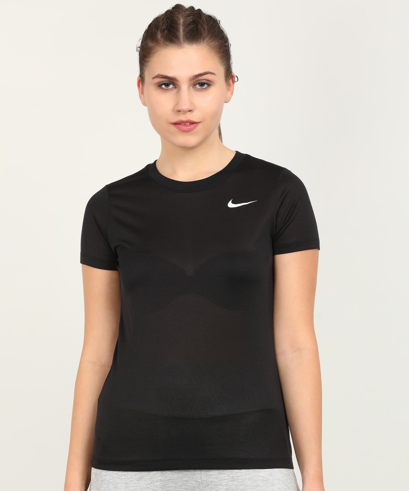 Black nike 2025 t shirt women's